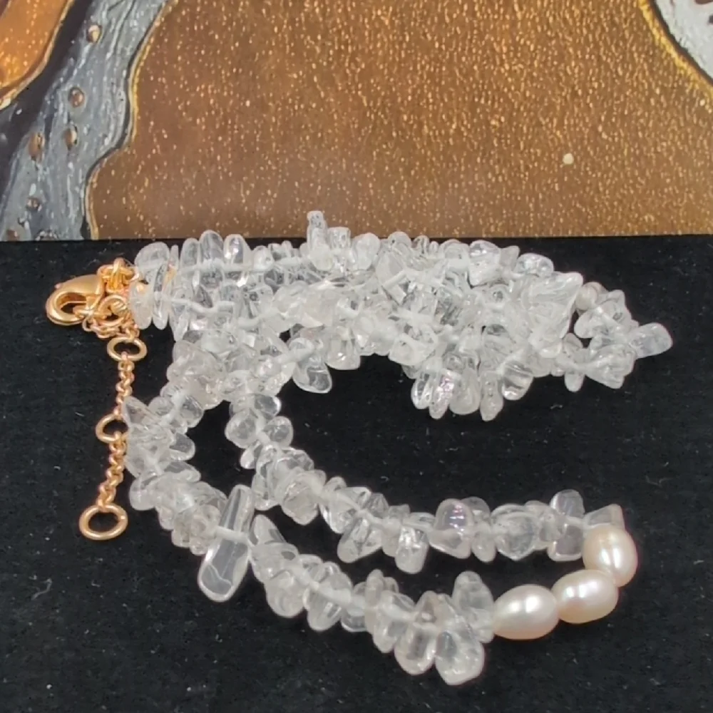 J. Crew Necklace with Irregular Crystal Design